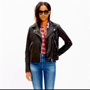 Madewell Washed Leather Biker jacket, XL